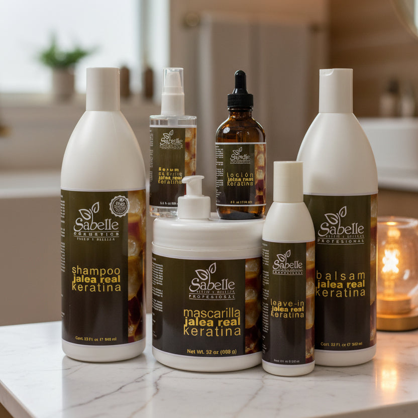 Collection of Sabelle hair care products on a white background