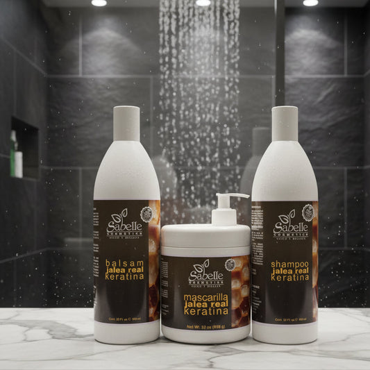 Three bottles of Sabelle Cosmetics hair